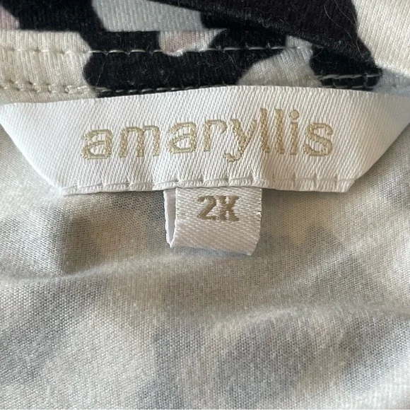 amaryllis Women’s Cream Leopard Print Short Sleeve Tee Size 2X - Picture 4 of 5